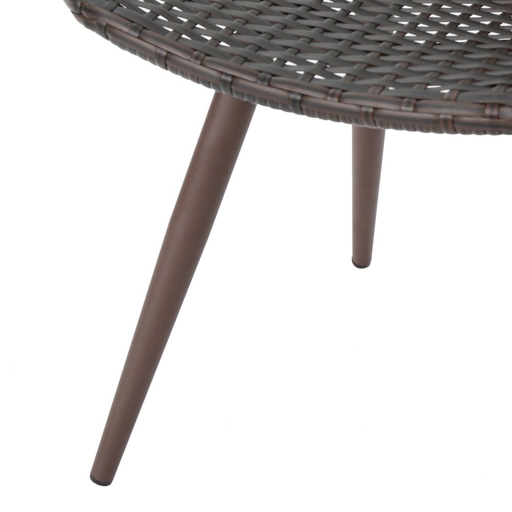 Ezra Outdoor 7-Piece Rectangle Wicker Dining Set by Christopher Knight Home