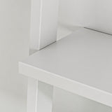 Timechee 4-Tier Bookshelf Leaning Ladder in White - Standard