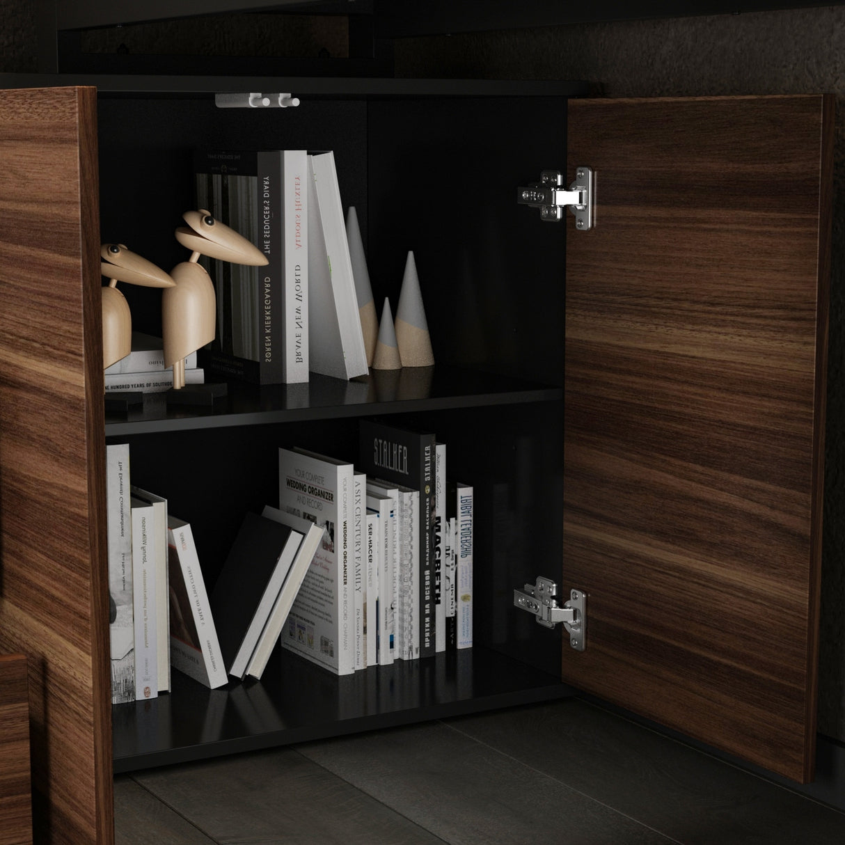 Timechee Home Office Desk L-Shaped Desk with Drawers Cabinet Corner Desk