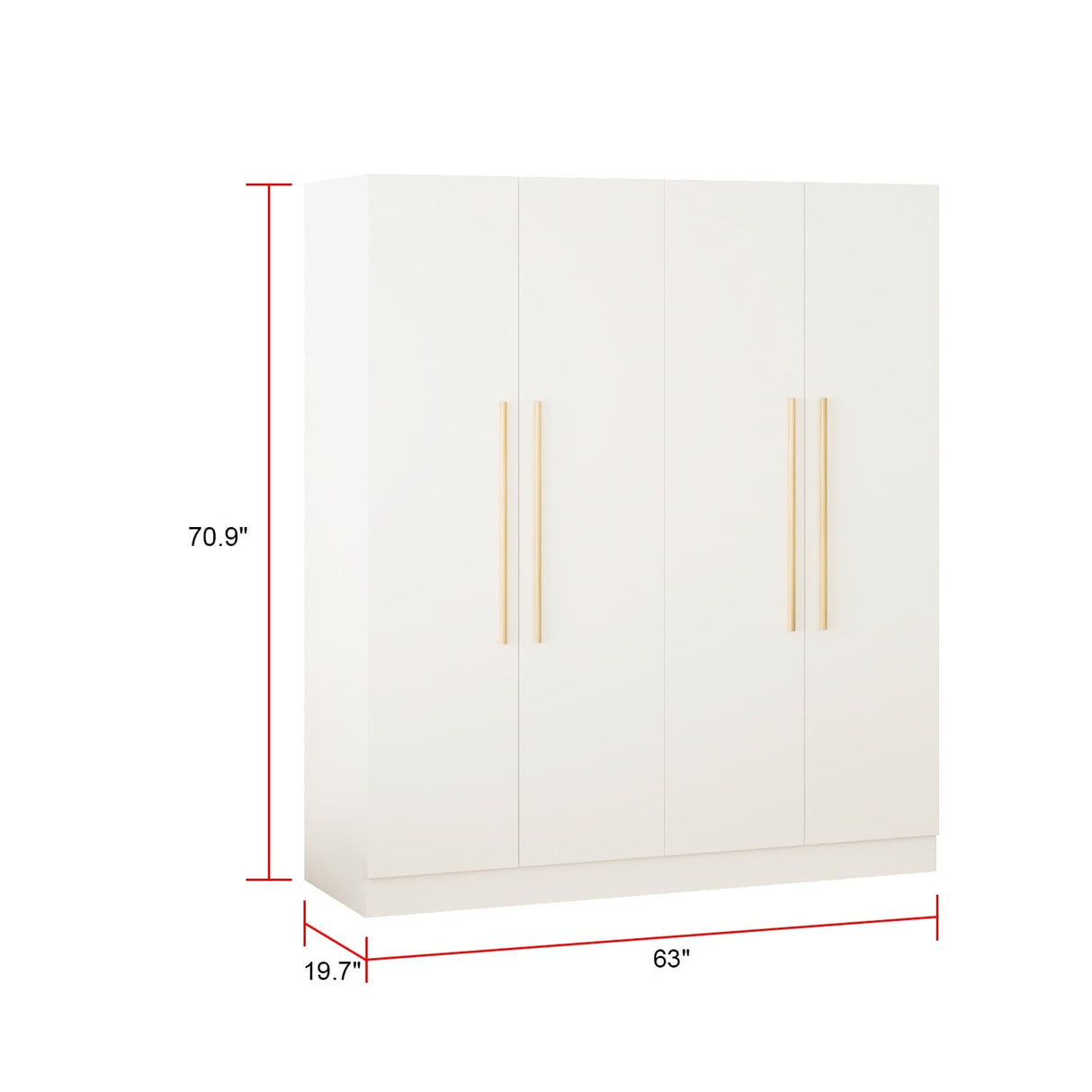 Timechee Large Armoire Wardrobe Closet Cabinet 4 Doors