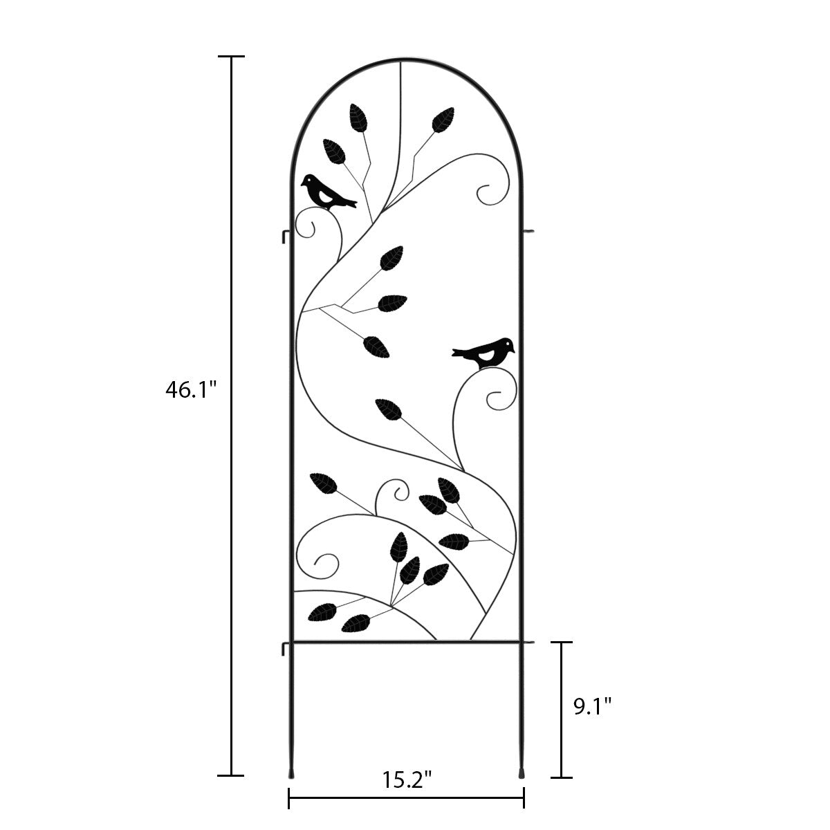 Timechee Tall Garden Fence, Metal Fencing Flower Barrier, 4 Panels