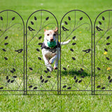 Timechee Tall Garden Fence, Metal Fencing Flower Barrier, 4 Panels