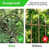 Timechee Tall Garden Fence, Metal Fencing Flower Barrier, 4 Panels