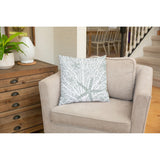 FAN CORAL LIGHT GREEN Accent Pillow by Kavka Designs