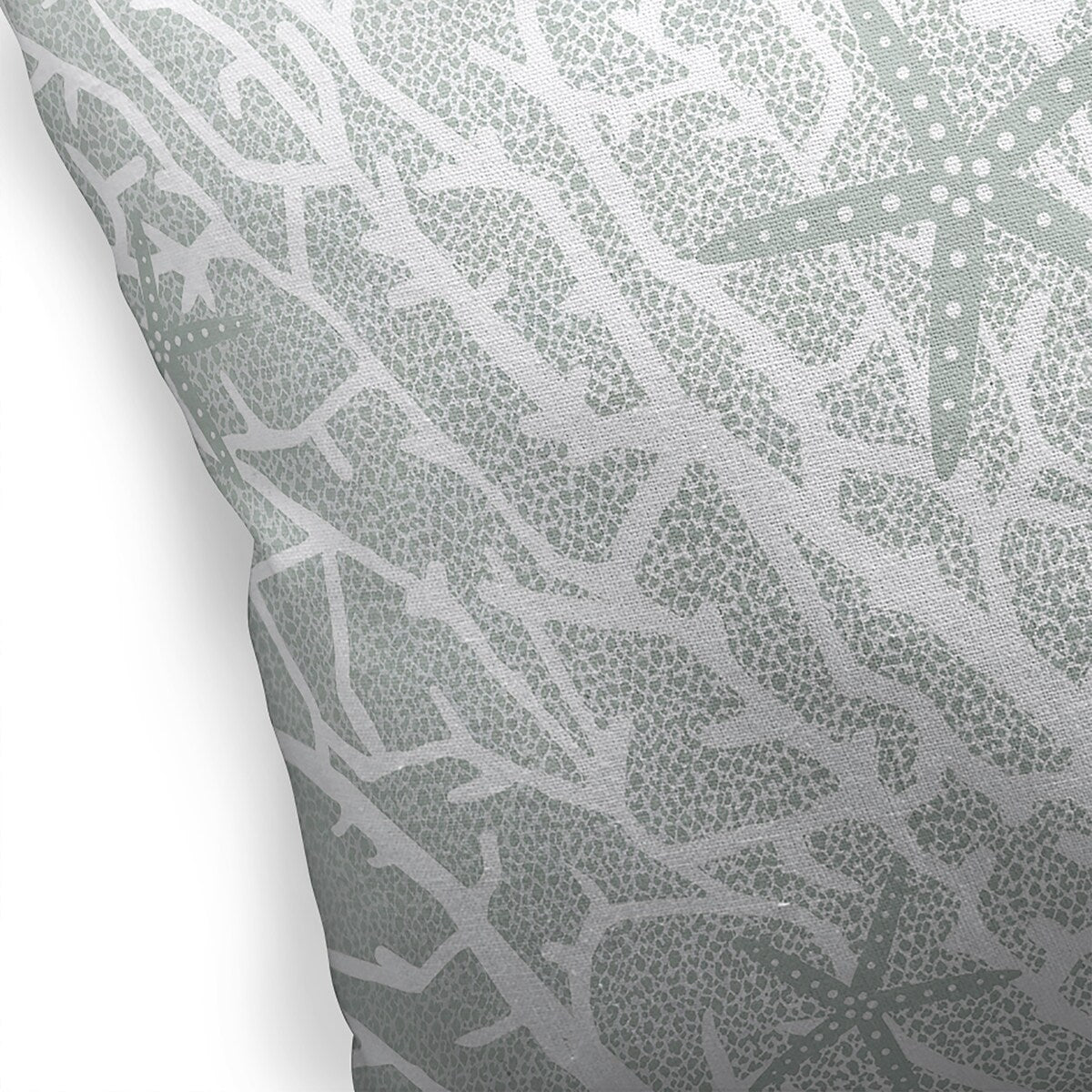 FAN CORAL LIGHT GREEN Accent Pillow by Kavka Designs
