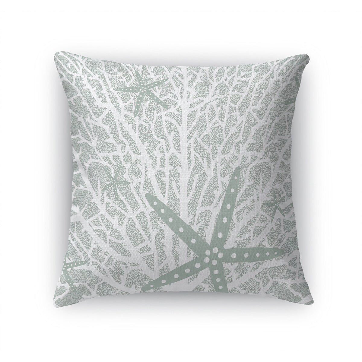 FAN CORAL LIGHT GREEN Accent Pillow by Kavka Designs