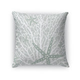 FAN CORAL LIGHT GREEN Accent Pillow by Kavka Designs