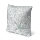 FAN CORAL LIGHT GREEN Accent Pillow by Kavka Designs