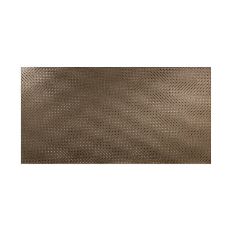 FASÄDE Diamond Plate 4-foot x 8-foot PVC Wall Panel in Argent Bronze