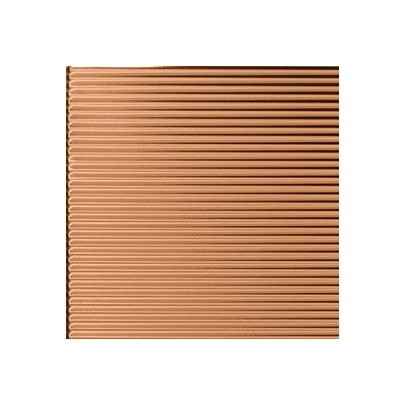 FASÄDE Rib 4-foot x 8-foot PVC Wall Panel in Polished Copper