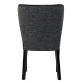 FAUX LEATHER AND BURLAP DINING CHAIR