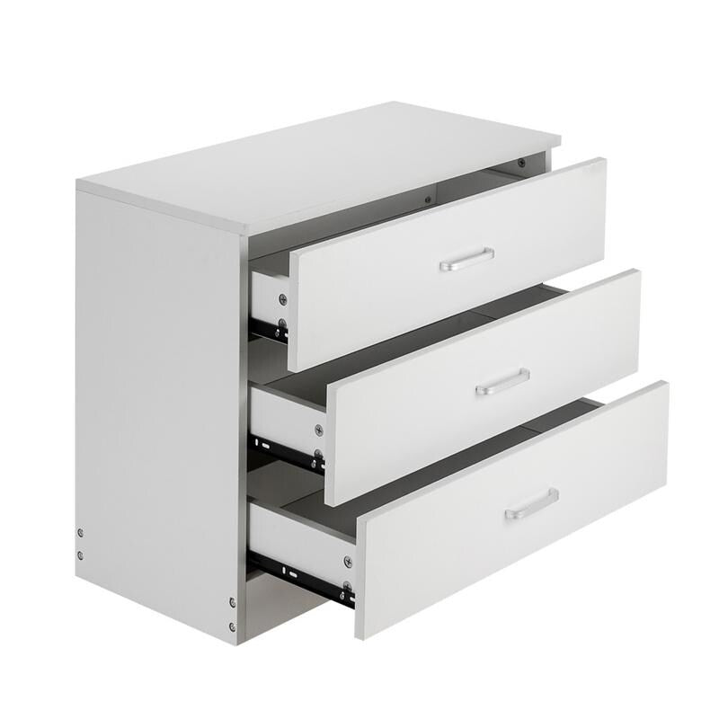 FCH Wood Simple 3-Drawer Dresser White