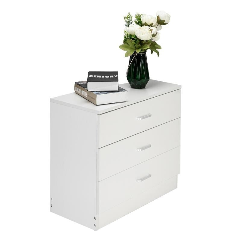 FCH Wood Simple 3-Drawer Dresser White