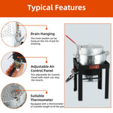 FEASTO 10 QT Fish Fryer Kit with Basket