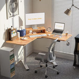 FEZIBO/Home Office Fuirniture/Wood/L Shaped Standing Desk/Desks