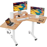 FEZIBO/Home Office Fuirniture/Wood/L Shaped Standing Desk/Desks