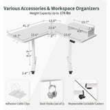 FEZIBO/Home Office Fuirniture/Wood/L Shaped Standing Desk/Desks