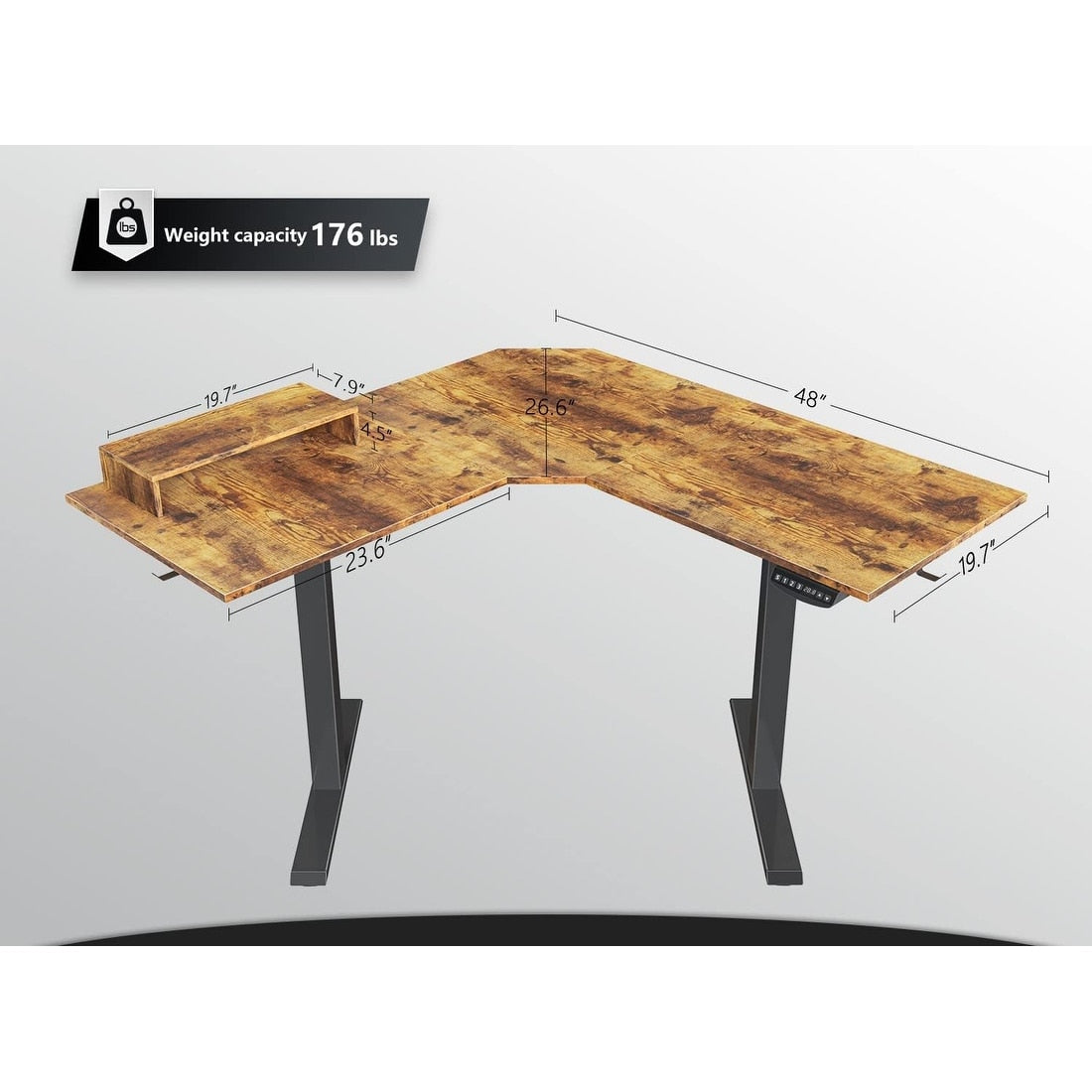 FEZIBO/Home Office Fuirniture/Wood/L Shaped Standing Desk/Desks