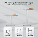 FEZIBO/Home Office Fuirniture/Wood/L Shaped Standing Desk/Desks