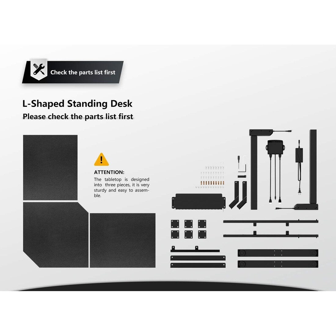 FEZIBO/Home Office Fuirniture/Wood/L Shaped Standing Desk/Desks