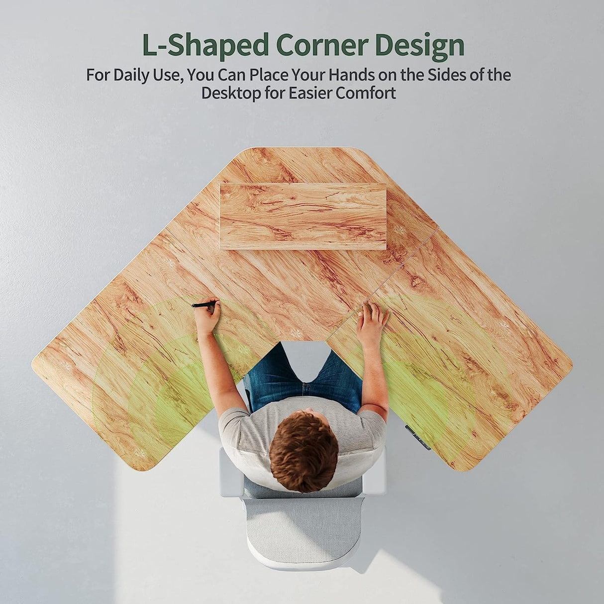 FEZIBO/Home Office Fuirniture/Wood/L Shaped Standing Desk/Desks