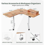 FEZIBO/Home Office Fuirniture/Wood/L Shaped Standing Desk/Desks