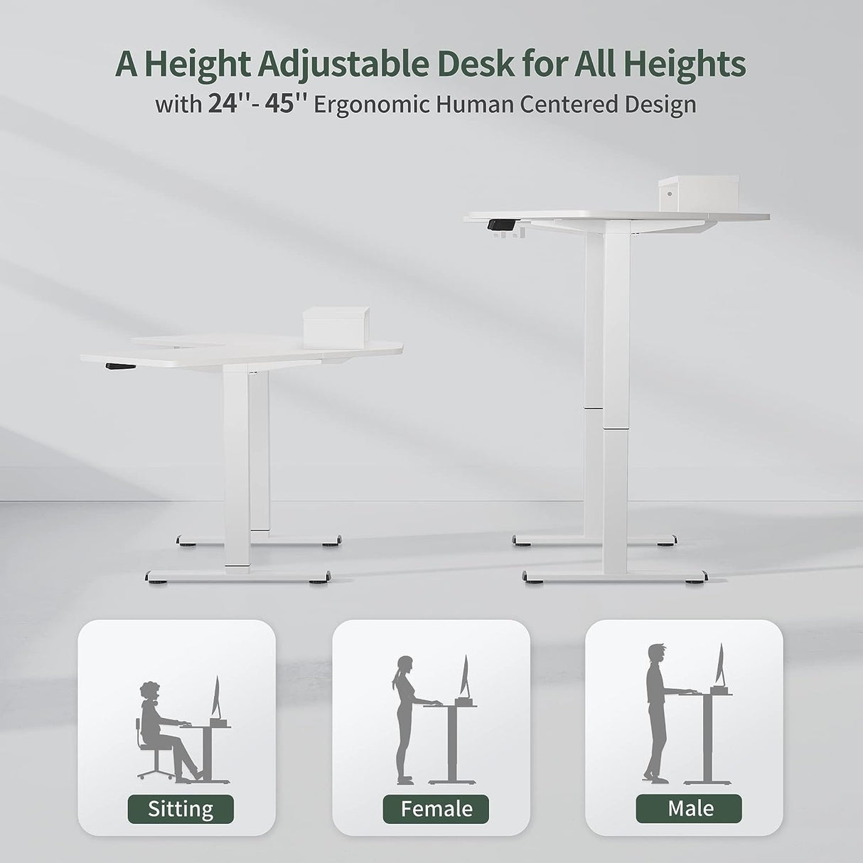 FEZIBO/Home Office Fuirniture/Wood/L Shaped Standing Desk/Desks