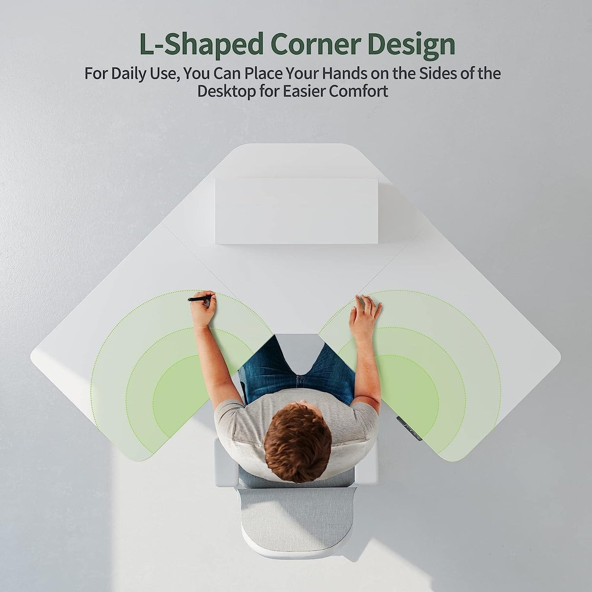FEZIBO/Home Office Fuirniture/Wood/L Shaped Standing Desk/Desks