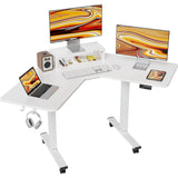 FEZIBO/Home Office Fuirniture/Wood/L Shaped Standing Desk/Desks