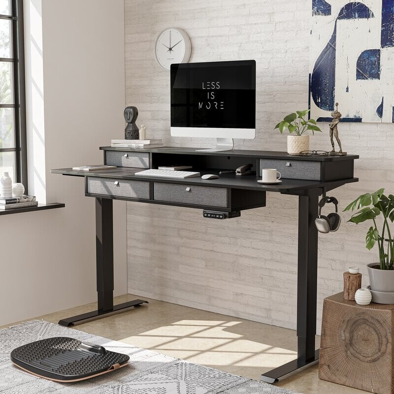 FEZIBO/Home Office Furniture/Wood/Standing Desk With 4 Drawers/Desks
