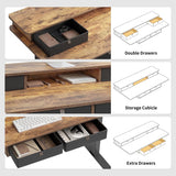FEZIBO/Home Office Furniture/Wood/Standing Desk With 4 Drawers/Desks