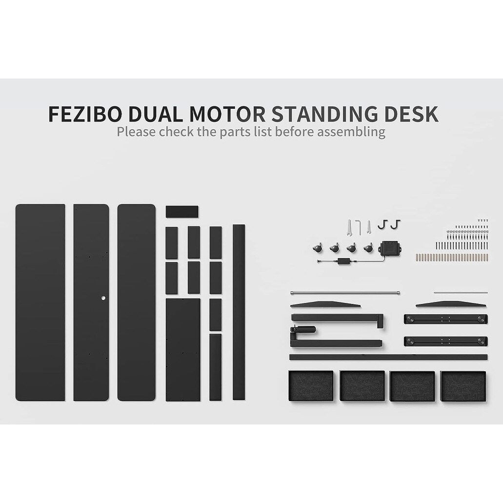 FEZIBO/Home Office Furniture/Wood/Standing Desk With 4 Drawers/Desks