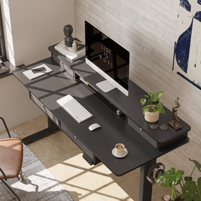 FEZIBO/Home Office Furniture/Wood/Standing Desk With 4 Drawers/Desks