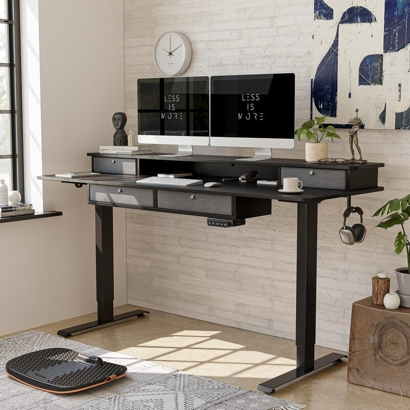 FEZIBO/Home Office Furniture/Wood/Standing Desk With 4 Drawers/Desks