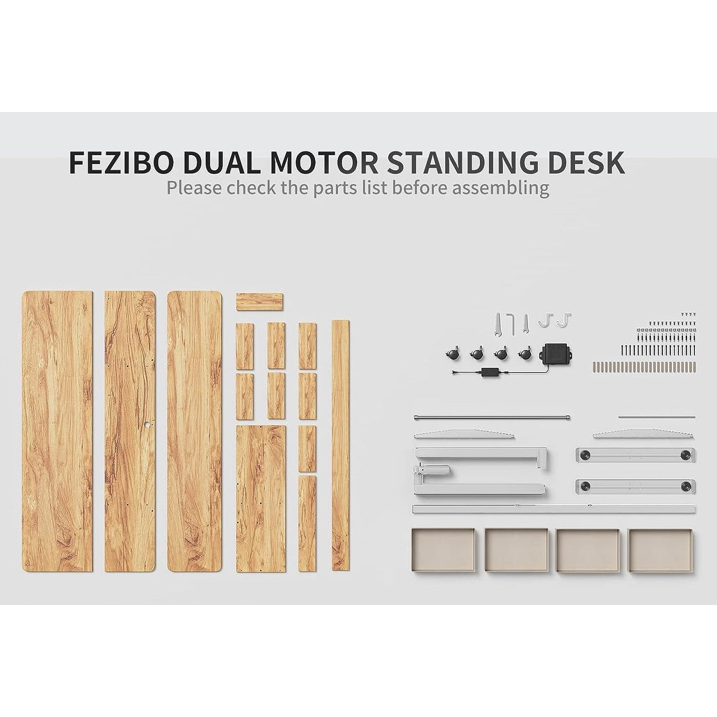 FEZIBO/Home Office Furniture/Wood/Standing Desk With 4 Drawers/Desks