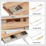 FEZIBO/Home Office Furniture/Wood/Standing Desk With 4 Drawers/Desks