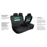 FH Group Mint Varsity Spirit PU Leather Seat Covers, Airbag Compatible & Split Benth-Universal Fit for Cars, Auto, Trucks, SUV