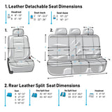 FH Group Mint Varsity Spirit PU Leather Seat Covers, Airbag Compatible & Split Benth-Universal Fit for Cars, Auto, Trucks, SUV