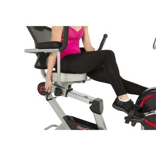 FITNESS REALITY X-Class 310SX Smart Recumbent Exercise Bike With App - Black/Red/Silver