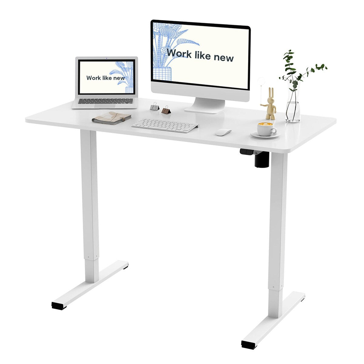 FlexiSpot Electric Standing Desk Whole-Piece Desk Board Computer Desk Height Adjustable Desk for Home Office