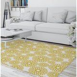 FLOWER POWER YELLOW Area Rug by Kavka Designs