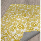 FLOWER POWER YELLOW Area Rug by Kavka Designs