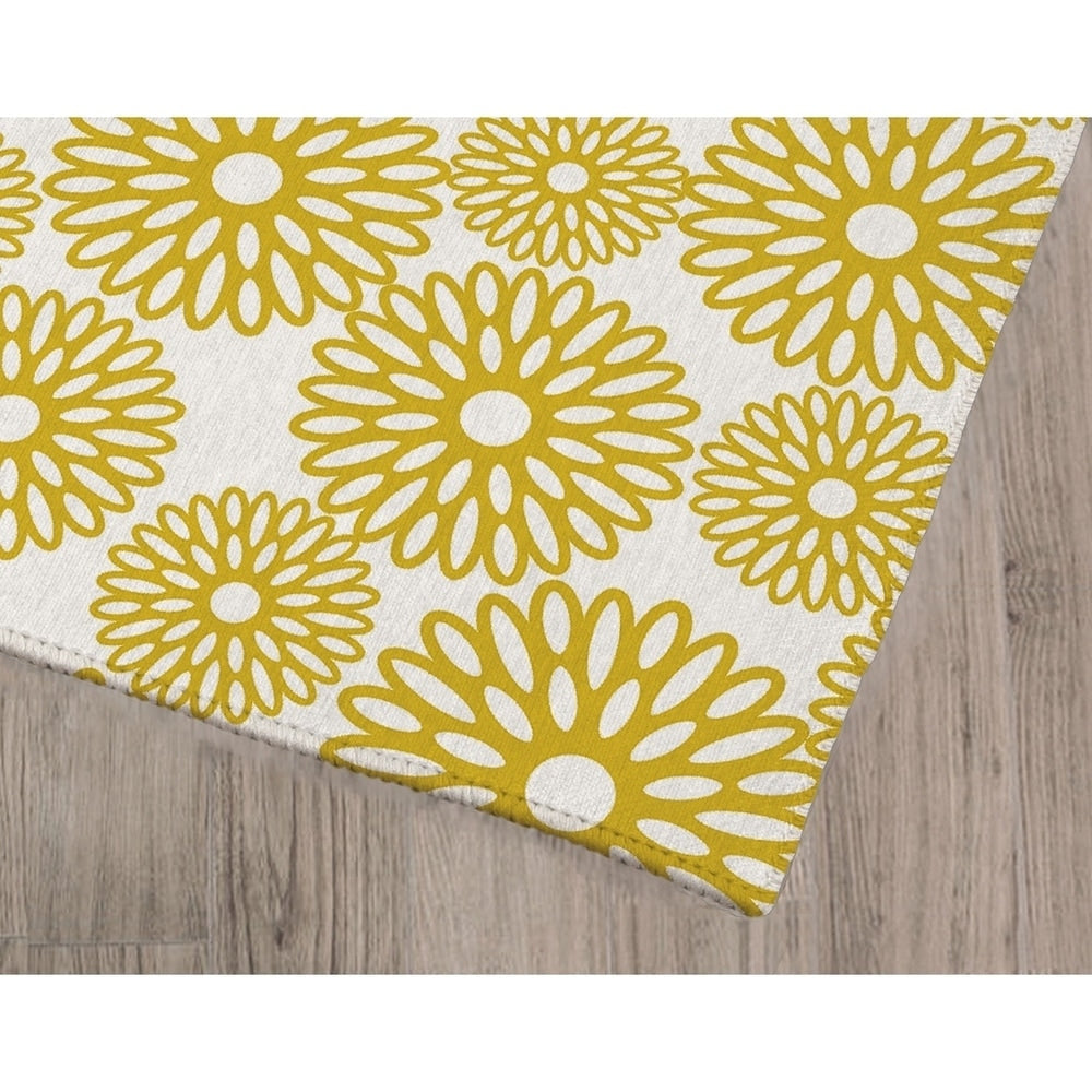 FLOWER POWER YELLOW Area Rug by Kavka Designs