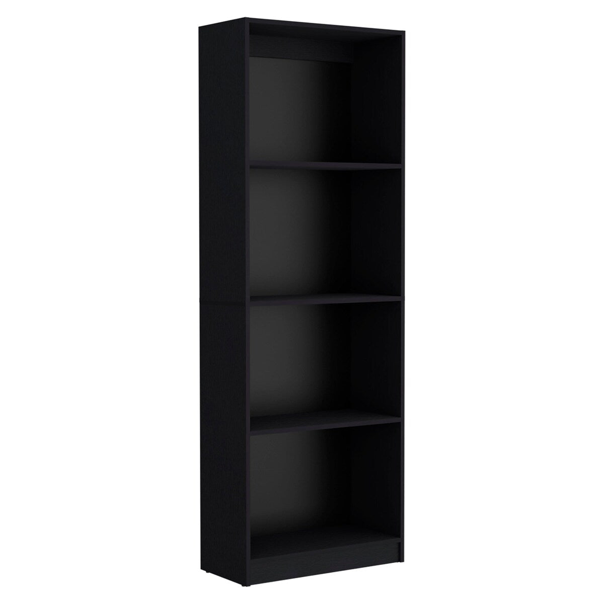 FM FURNITURE Arrey 3 Piece Living Room Set with Sutton Bookcase + 2 Sutton 4 Shelves Bookcase, Black