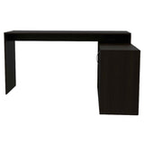 FM Furniture Dallas L-Shaped Home Office Desk, Two Shelves, Single Door Cabinet