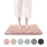 FRESHMINT Chenille Bath Rug with Non-Slip Backing - Lavender