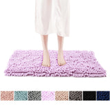 FRESHMINT Chenille Bath Rug with Non-Slip Backing - Lavender