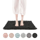 FRESHMINT Chenille Bath Rug with Non-Slip Backing - Lavender