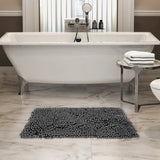 FRESHMINT Chenille Bath Rug with Non-Slip Backing - Lavender