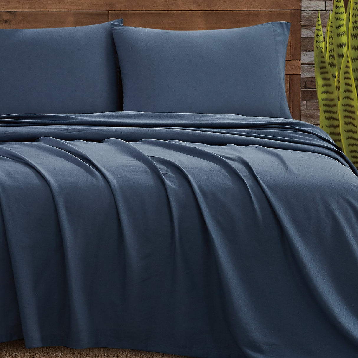Frye Cotton Linen Blend 4 Piece Sheet Set